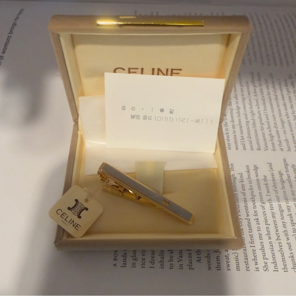 Celine Gold and Silver Tie Clip